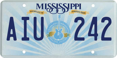 MS license plate AIU242