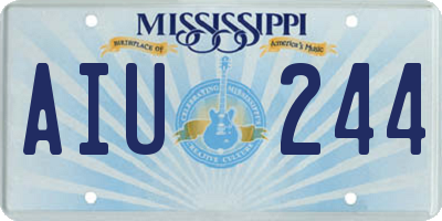 MS license plate AIU244