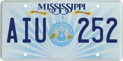 MS license plate AIU252
