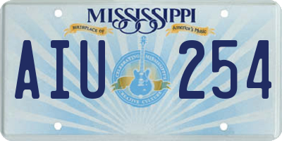MS license plate AIU254
