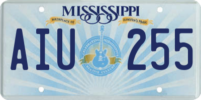 MS license plate AIU255