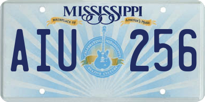MS license plate AIU256