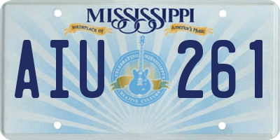 MS license plate AIU261