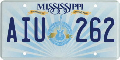 MS license plate AIU262