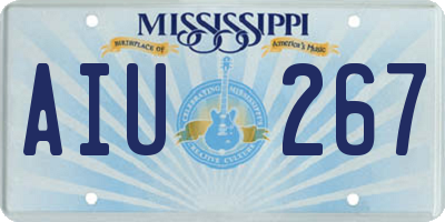 MS license plate AIU267