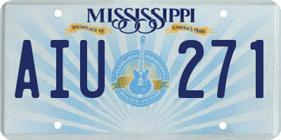 MS license plate AIU271