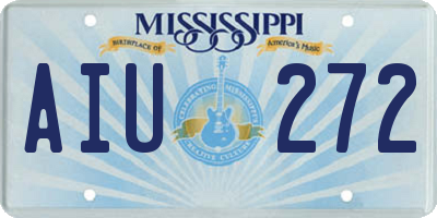 MS license plate AIU272