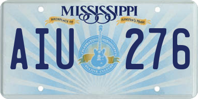 MS license plate AIU276