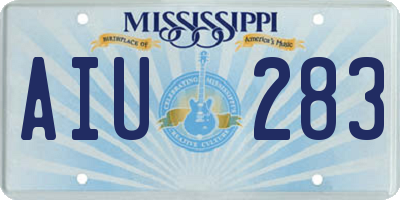 MS license plate AIU283