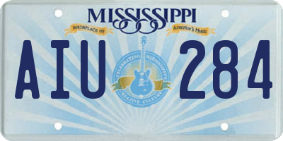 MS license plate AIU284