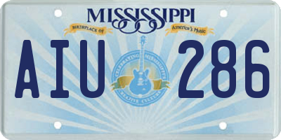 MS license plate AIU286