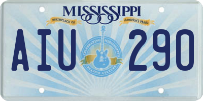 MS license plate AIU290
