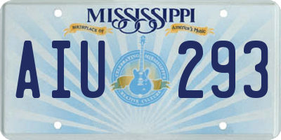 MS license plate AIU293