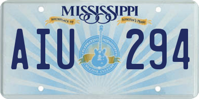 MS license plate AIU294