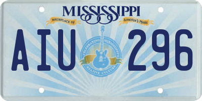 MS license plate AIU296