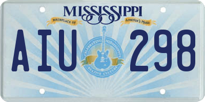 MS license plate AIU298