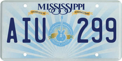 MS license plate AIU299