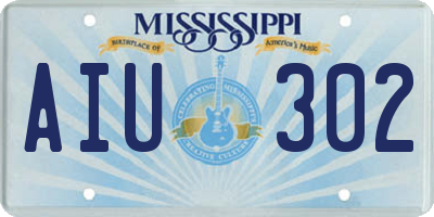 MS license plate AIU302