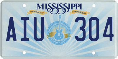 MS license plate AIU304
