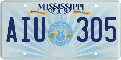 MS license plate AIU305