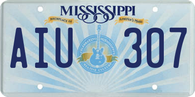 MS license plate AIU307