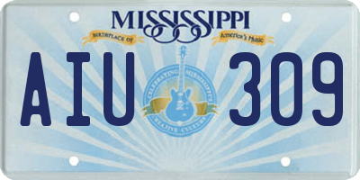 MS license plate AIU309