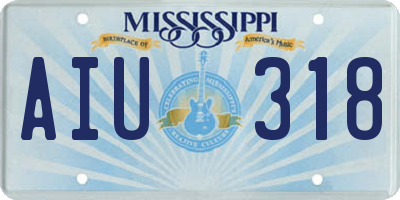 MS license plate AIU318