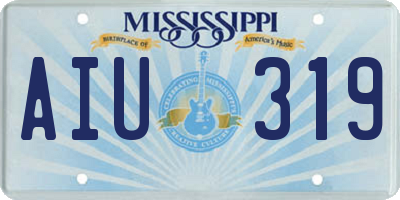 MS license plate AIU319