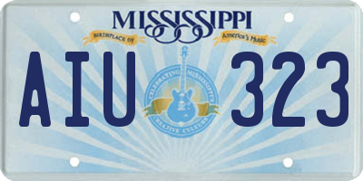 MS license plate AIU323
