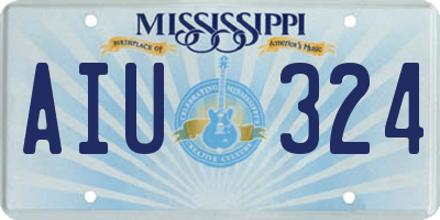 MS license plate AIU324