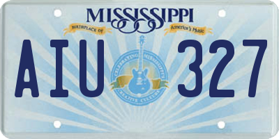 MS license plate AIU327