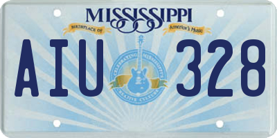 MS license plate AIU328