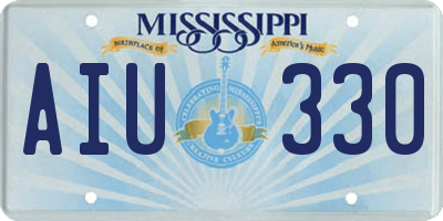 MS license plate AIU330