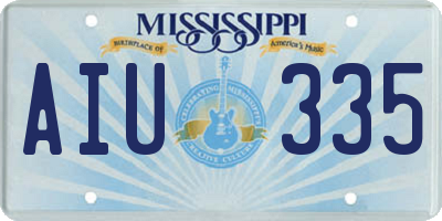 MS license plate AIU335