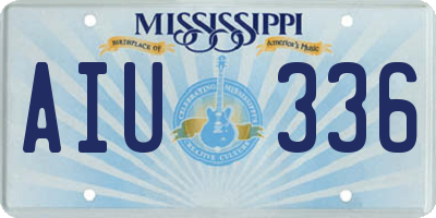 MS license plate AIU336