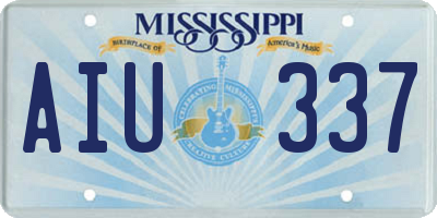 MS license plate AIU337