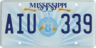 MS license plate AIU339