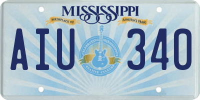 MS license plate AIU340