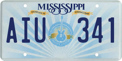 MS license plate AIU341