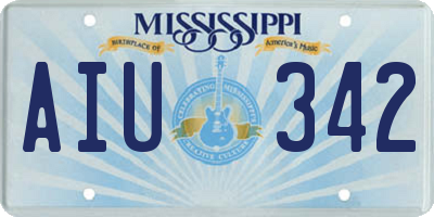 MS license plate AIU342
