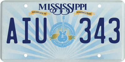 MS license plate AIU343