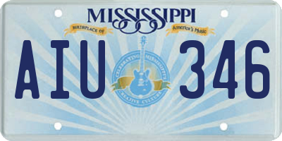 MS license plate AIU346