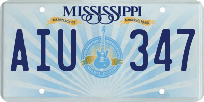 MS license plate AIU347