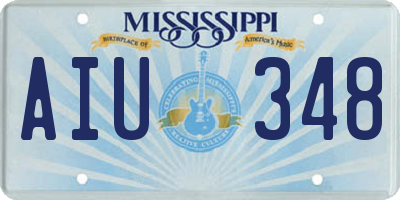MS license plate AIU348
