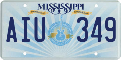MS license plate AIU349