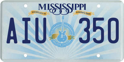 MS license plate AIU350