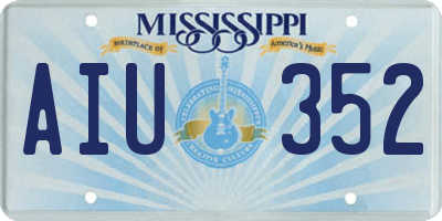MS license plate AIU352