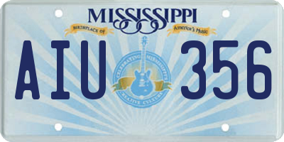 MS license plate AIU356
