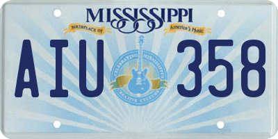 MS license plate AIU358