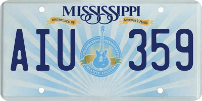 MS license plate AIU359